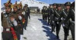 भारत चीन सीमा पर दोनो और के सैनिक झड़प मे भारतीय सेना के अधिकारी सहित तीन योध्दा शहिद होने की सूचना
